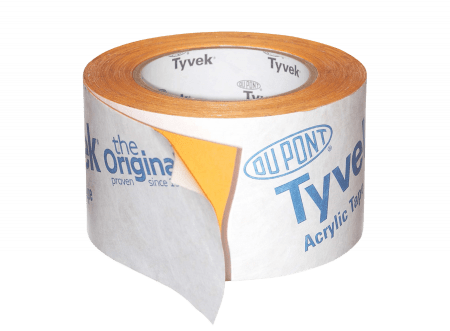 Монтажная клейкая лента Tyvek® Acrylic Tape 75мм х 25м для соединения мембран и пароизоляционных пленок
