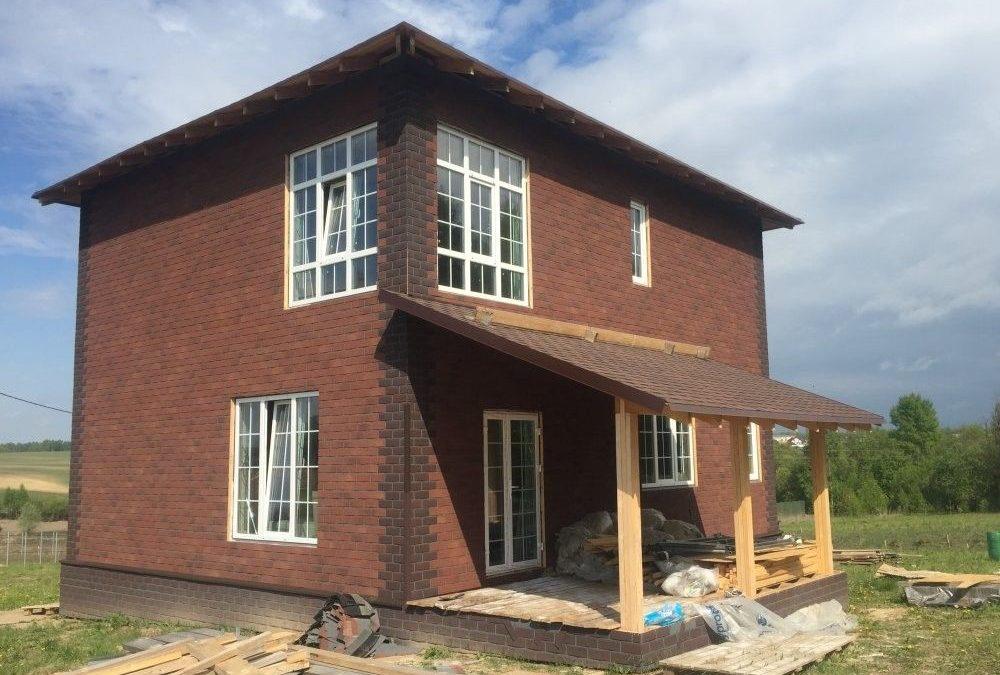 Фасадная плитка Технониколь Hauberk терракотовый кирпич — изображение 4